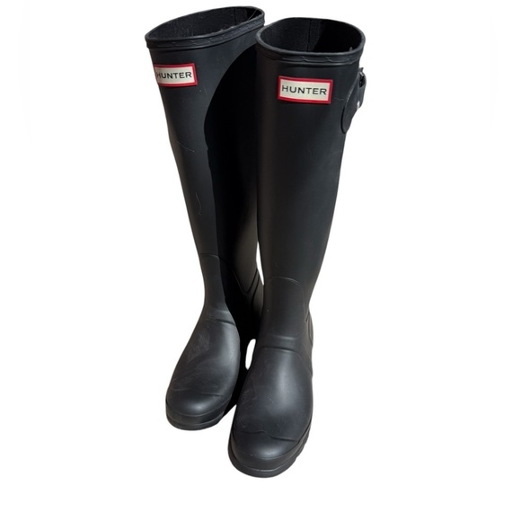 Hunter Original Tall Matte Rain Boots Black Women’s Size 10 / EU 42 - Picture 1 of 7